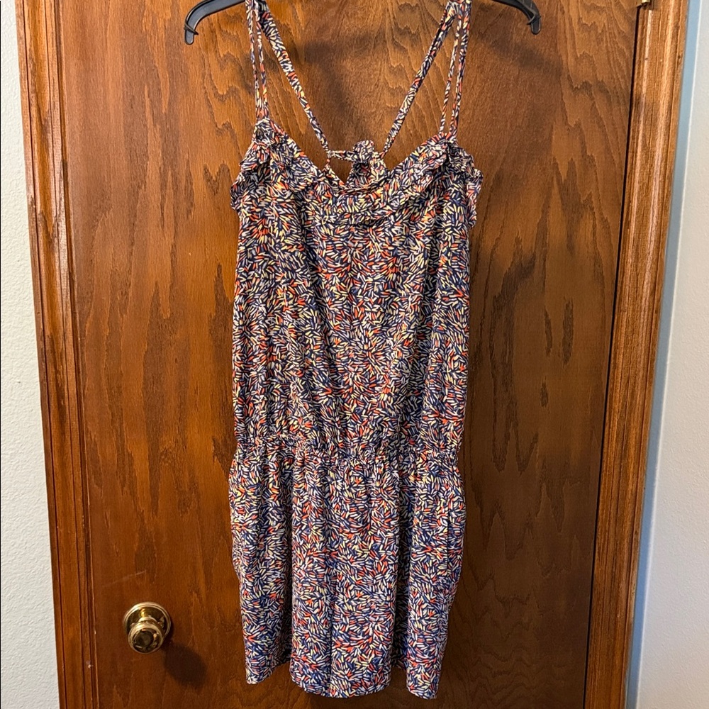 BCBG Generation  Large Lines Romper W/ Slit Pockets